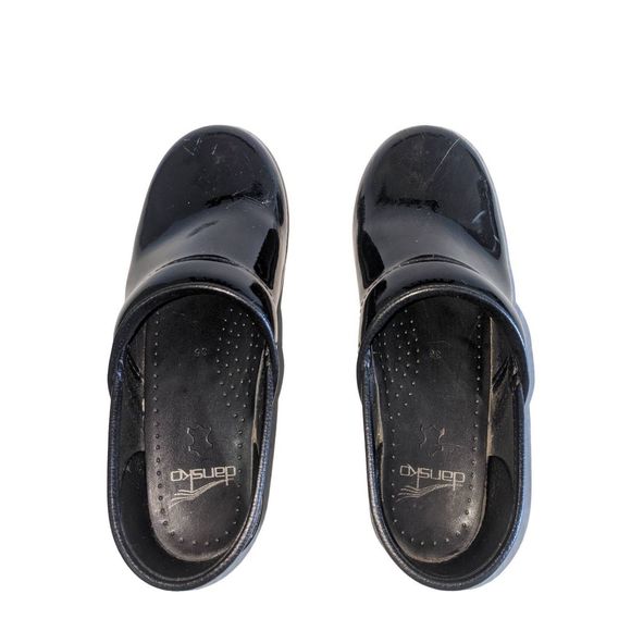 Dansko XP 2.0 Black Patent Leather Clogs Women's Size EU 36 US 5.5-6 Workwear - Picture 3 of 13